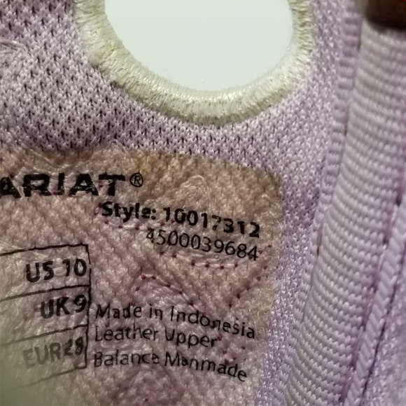 Ariat Kid's Brown Purple Leather Square Toe Mid-Calf Western Boots Size US 10 - Picture 12 of 12